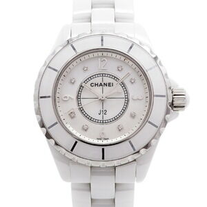 Chanel J12 8P Diamond H2422 White Dial Women's Watch